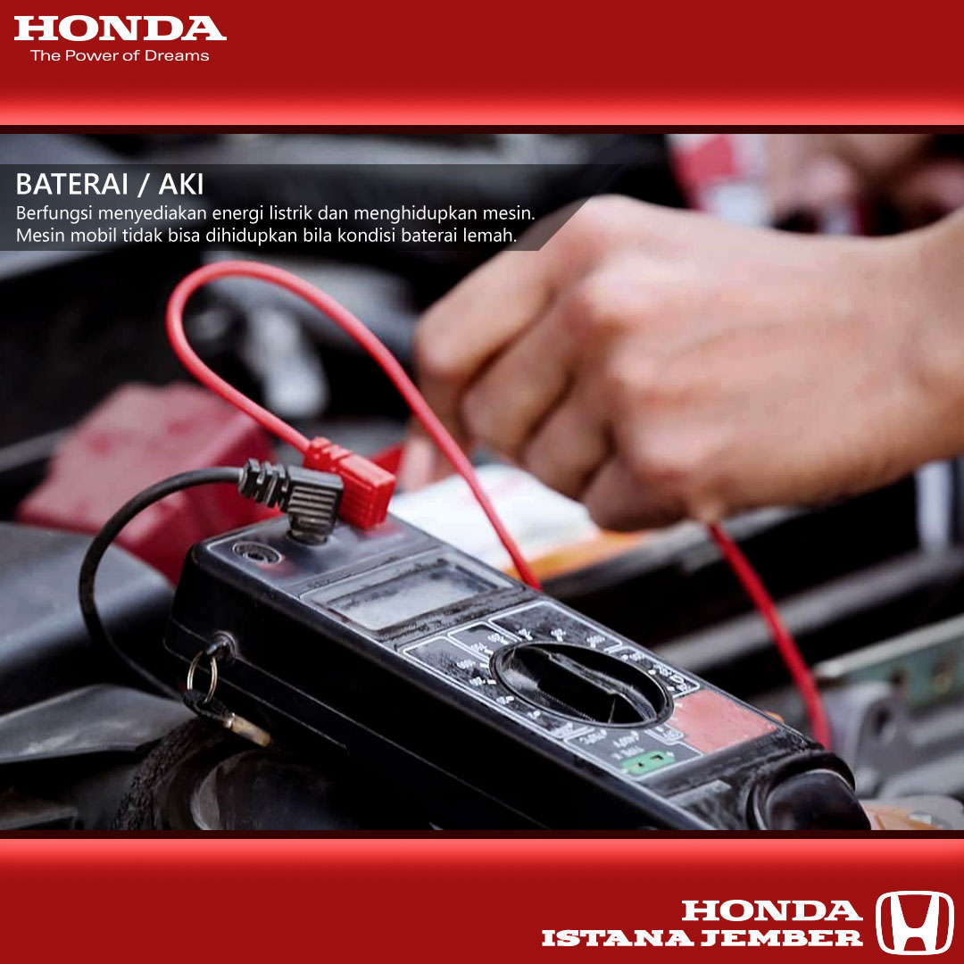 Pemeriksaan Kondisi Baterai Mobil Honda