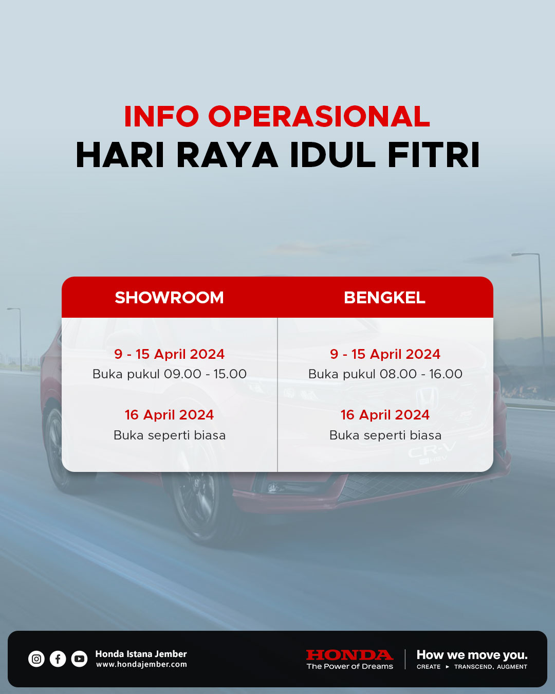 Info Operasional Hari Raya Idul Fitri 2024