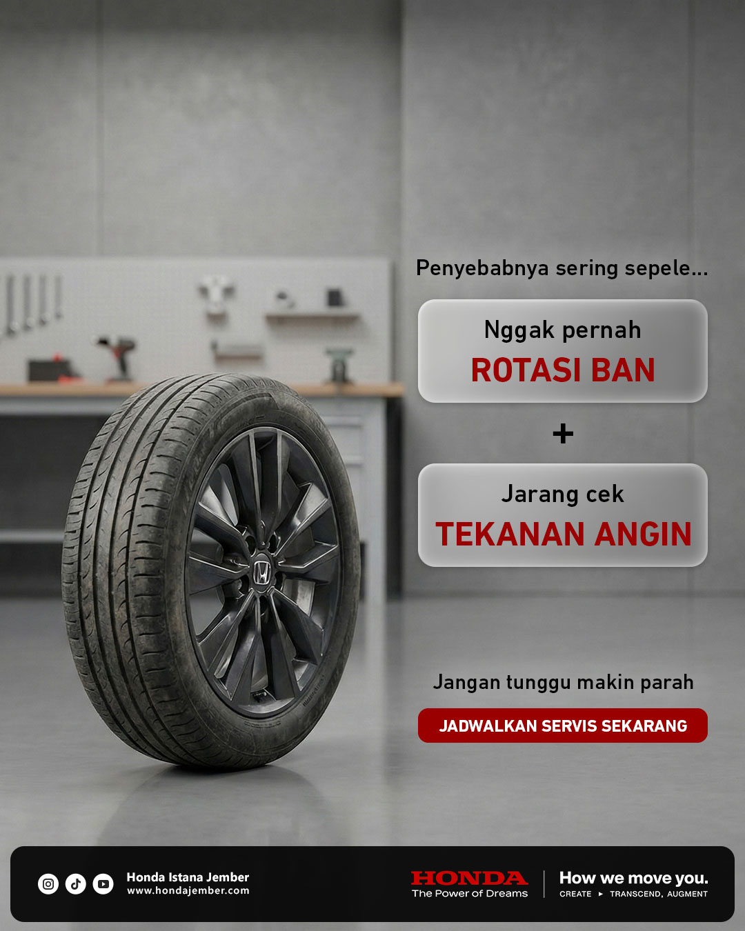 Ban Honda HR-V RS e:HEV di dalam bengkel