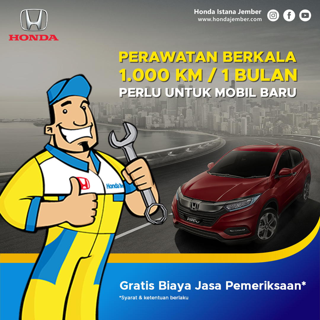 Perawatan Berkala 1.000 Km / 1 Bulan Untuk Mobil Baru