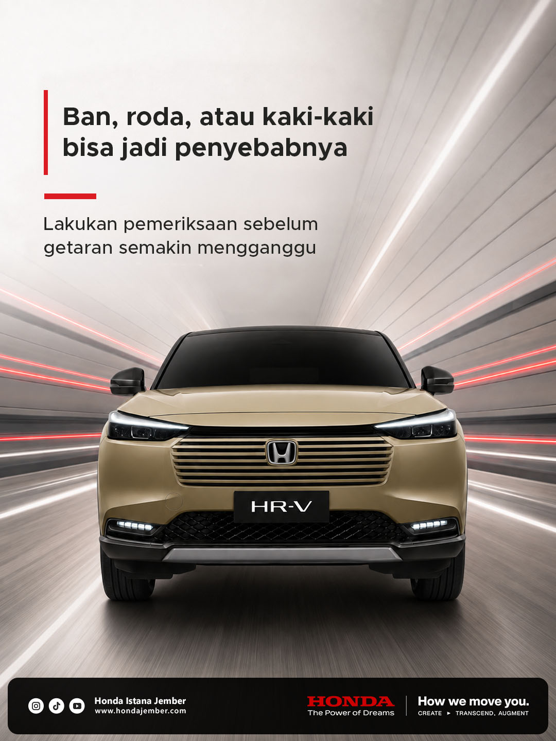 Ban, roda, dan kaki mobil bisa menimbulkan getaran