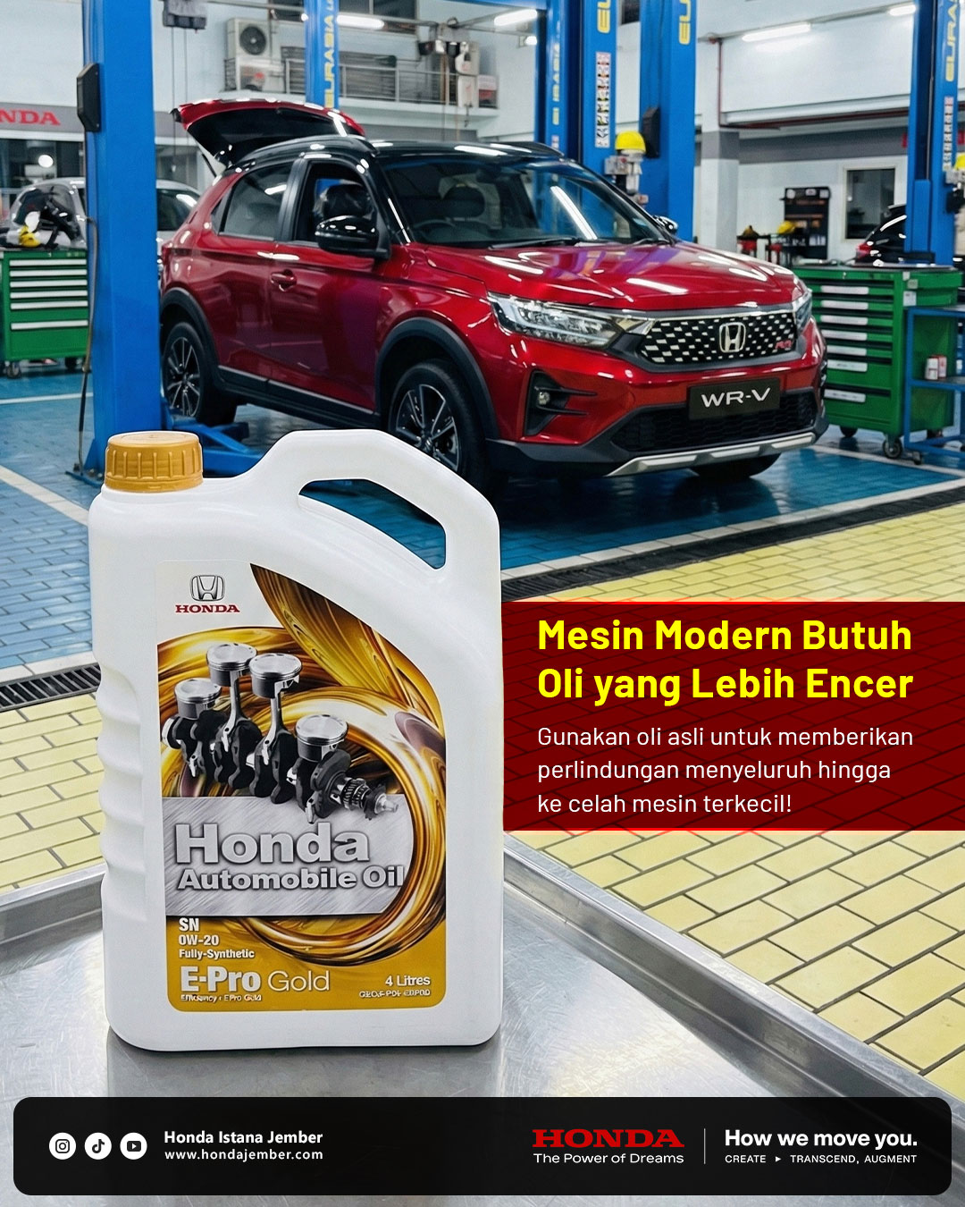 HAO E-Pro Gold di depan Honda WR-V