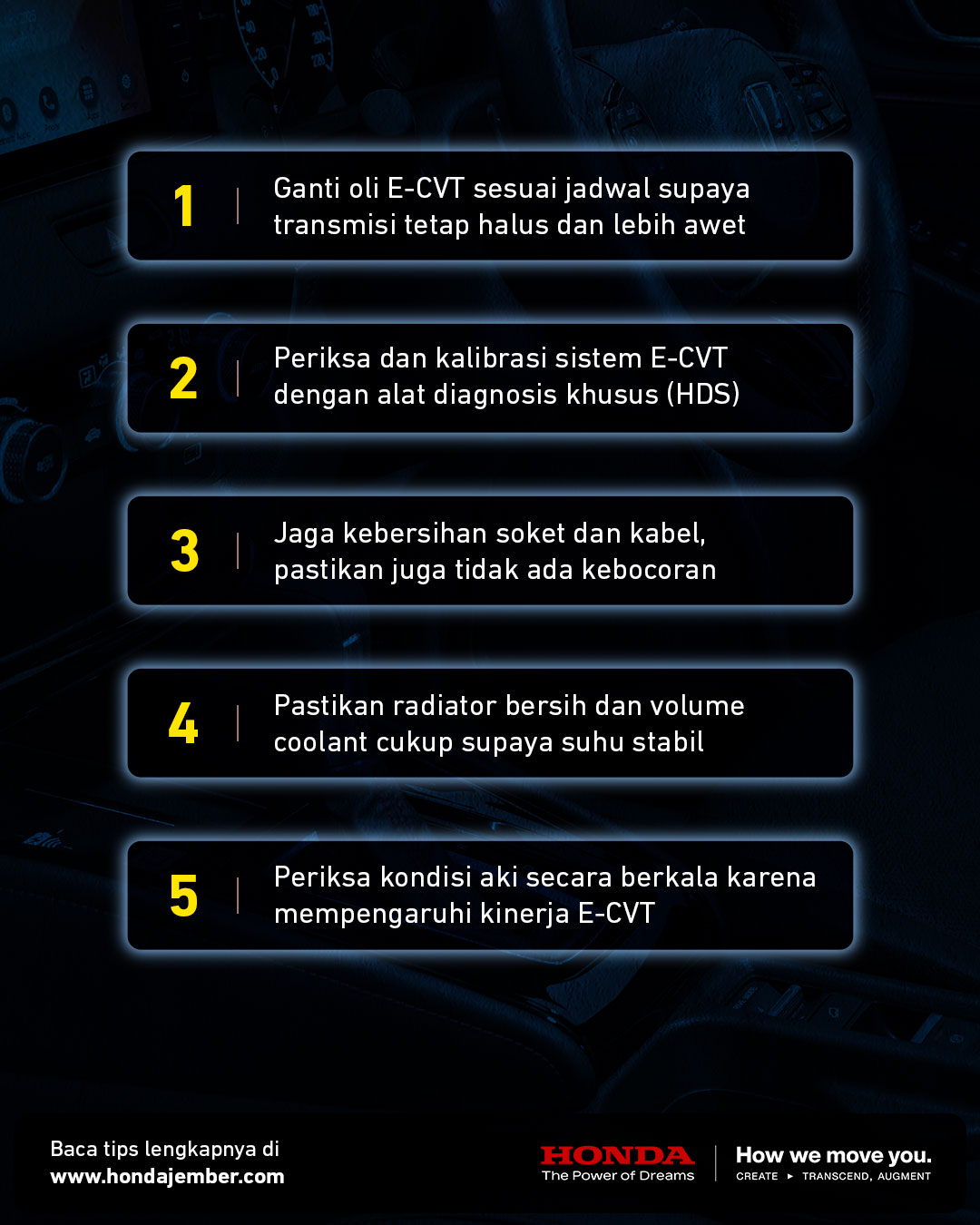 Cara merawat transmisi E-CVT