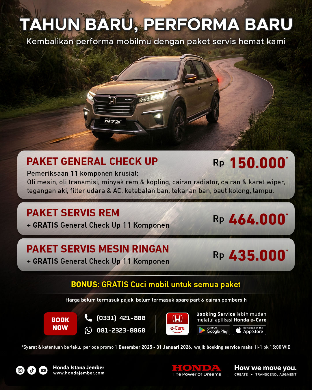 Promo Akhir Tahun Honda Istana Jember