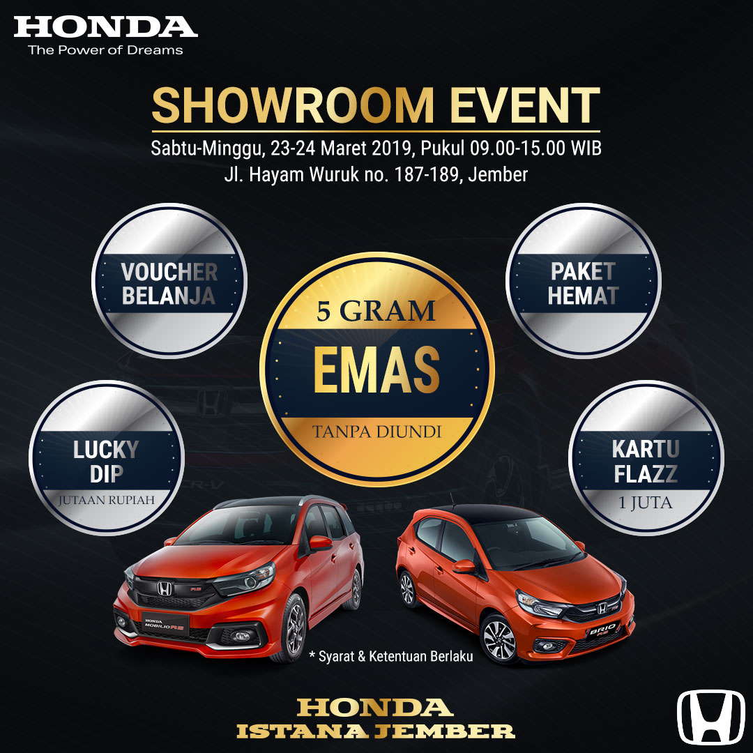 Showroom Event Honda Istana Jember 23 Maret 2019