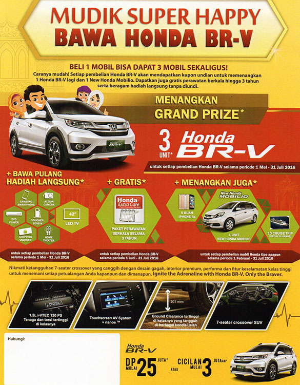 Mudik Super Happy Bawa Honda BR-V