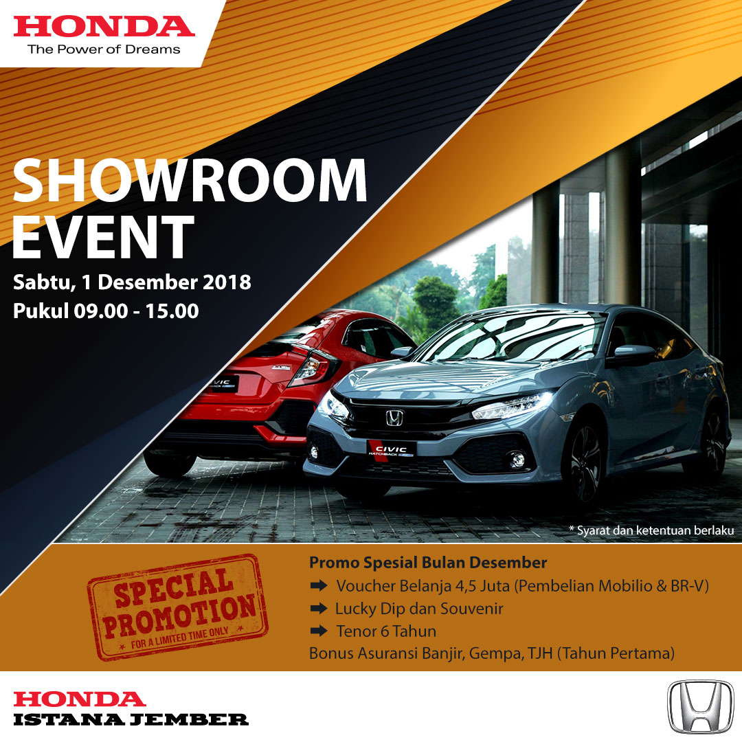 Promo Spesial Bulan Desember - Honda Istana Jember