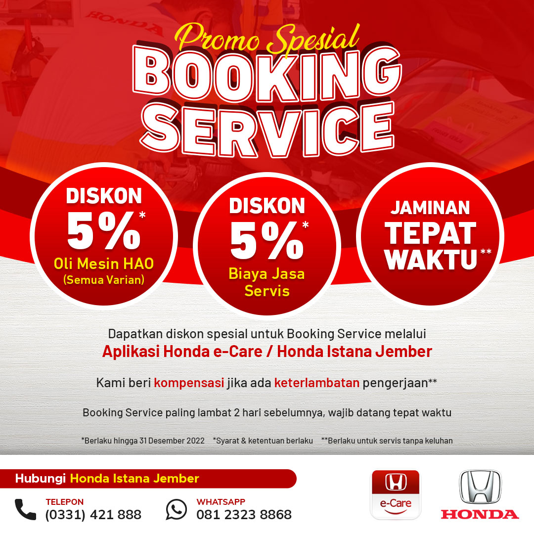 Promo Booking Service Honda Jember