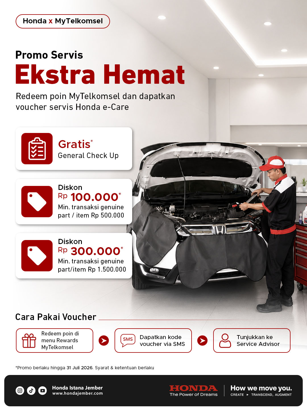 Promo Servis Honda x MyTelkomsel