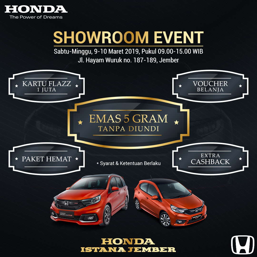 Showroom Event Honda Jember Berhadiah Emas