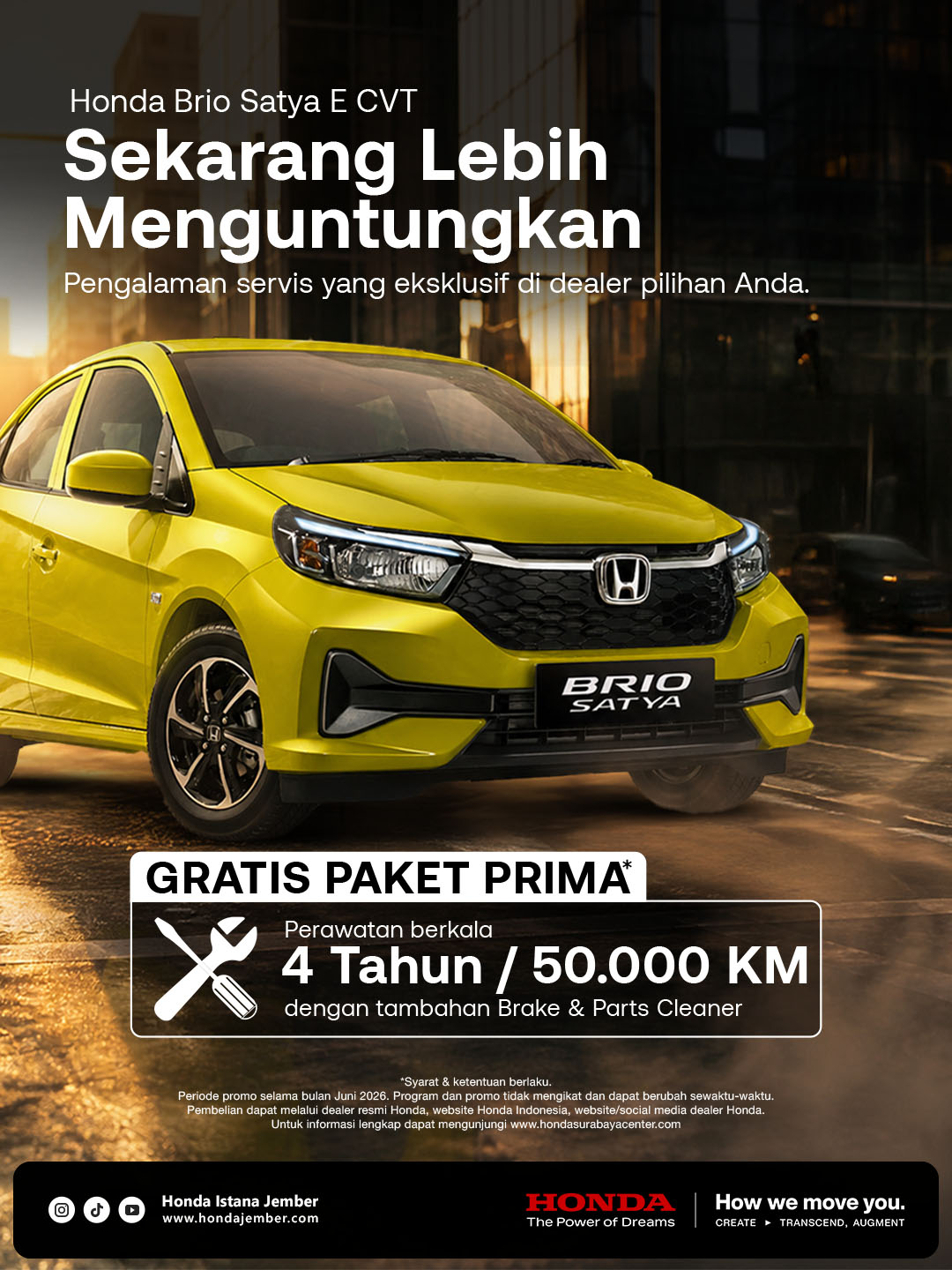 Promo Honda Brio dengan Paket Prima